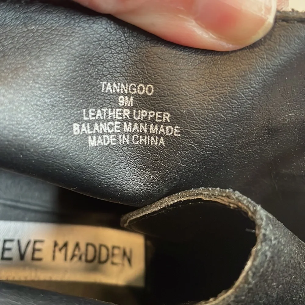 STEVE MADDEN Tanngoo Suede Wedge Lace Up Booties size 9 - Picture 11 of 11